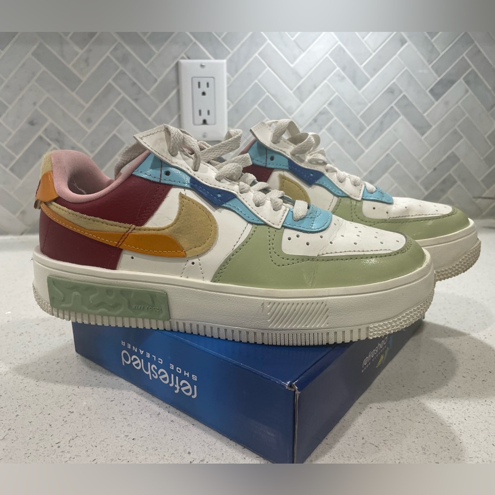 Nike Air Force 1 Fontanka Sail Multi (W 8) EUC w/o Box. **Authentic**